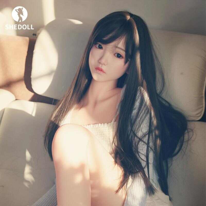 SHEDOLL青檸158cm初戀系棉花糖肌C杯少女 - 純白百褶裙の鄰家妹妹風｜全身仿真紋理+可動口腔定制｜宅男幻想具現化